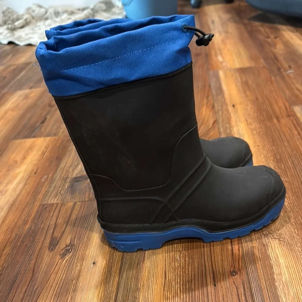 Black and Blue Waterproof Boots
